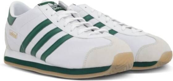 Adidas Witte lage leren sneakers Green Heren