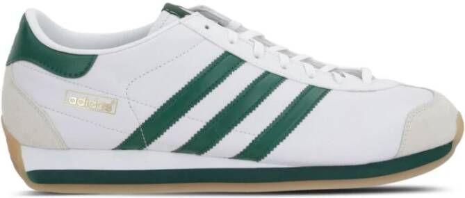 Adidas Witte lage leren sneakers Green Heren