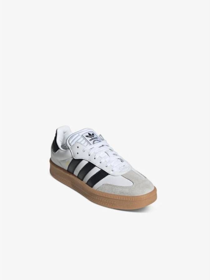 Adidas Witte Leren Sneakers met Ronde Neus White Heren