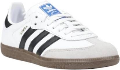 Adidas Witte Leren Sneakers met Rubberen Zool White Dames