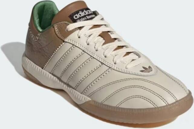 Adidas Witte Leren Veterschoenen Beige Heren