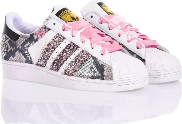 Adidas Witte Roze Sneakers Vrouwen Multicolor Dames