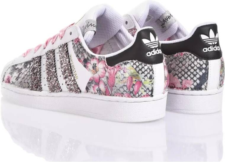 Adidas Witte Roze Sneakers Vrouwen Multicolor Dames