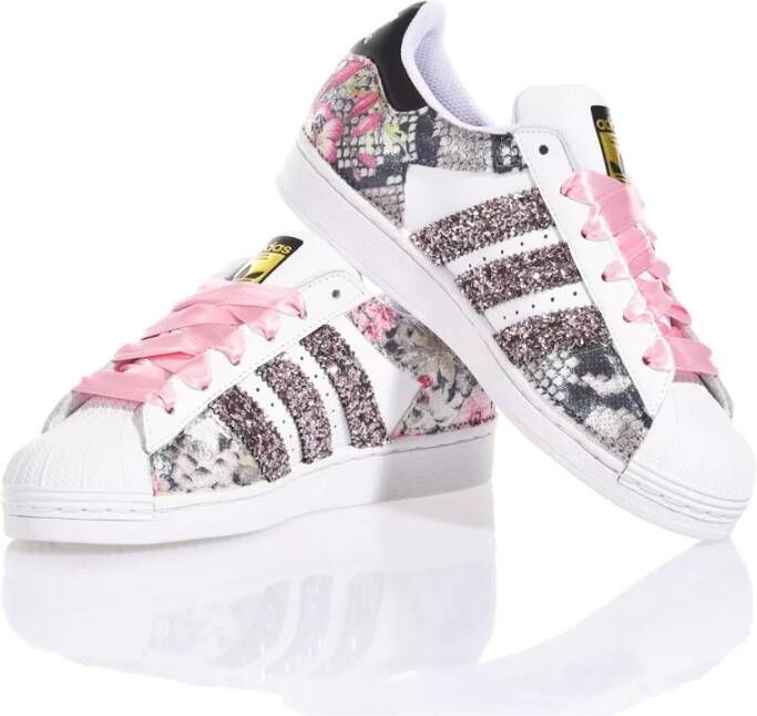 Adidas Witte Roze Sneakers Vrouwen Multicolor Dames