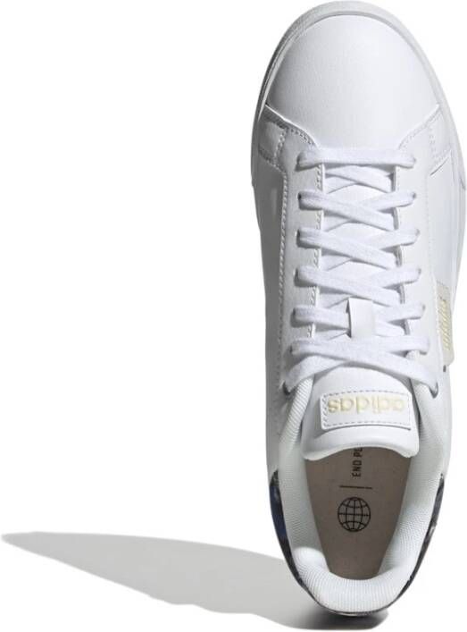 Adidas Zijden Sneaker Witte Court Schoenen White Dames