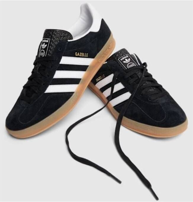 Adidas Zwarte Gazelle Indoor Sneakers Suède Black Heren