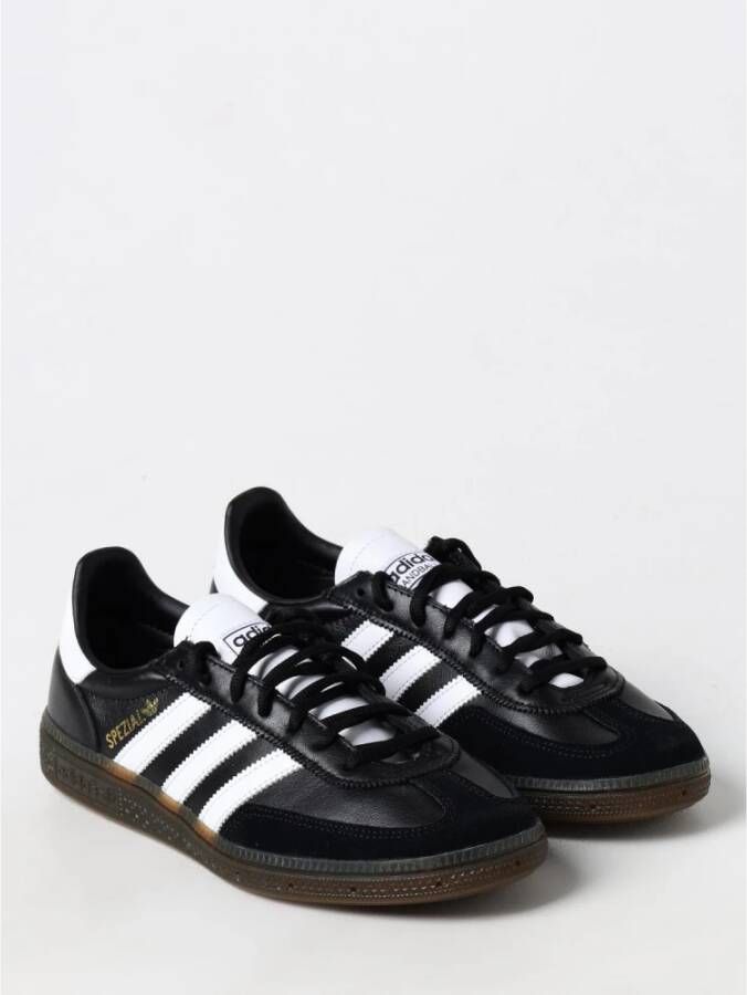 Adidas Zwarte Handball Spezial Leren Sneakers Black Heren