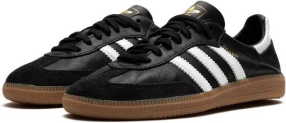 Adidas Zwarte Samba Decon Leren Sneakers Black Heren