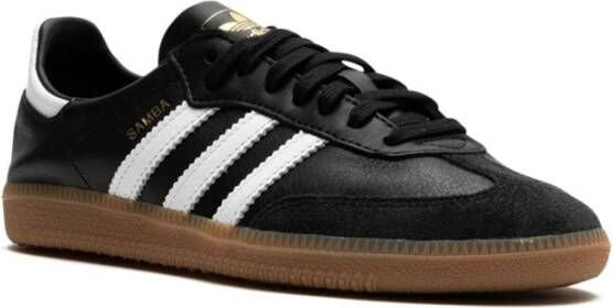 Adidas Zwarte Samba Decon Leren Sneakers Black Heren