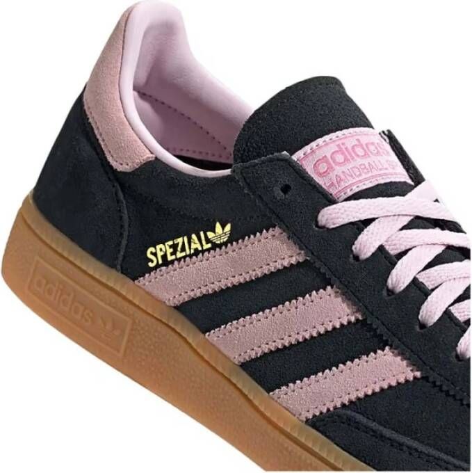 Adidas Zwarte Suède Sneakers met Roze Strepen Black Dames