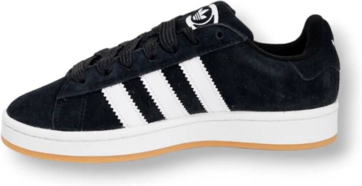 Adidas Zwarte Suède Veterschoenen Black Dames