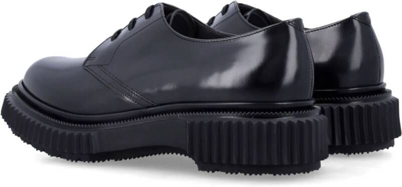 Adieu Paris Gepoetste Leren Derby Schoenen Black Heren