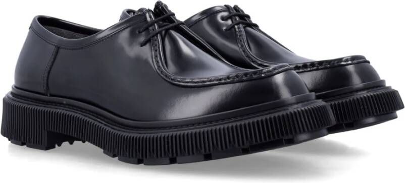 Adieu Paris Gepoetste Leren Derby Schoenen Black Heren