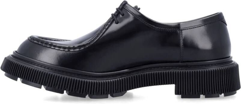 Adieu Paris Gepoetste Leren Derby Schoenen Black Heren