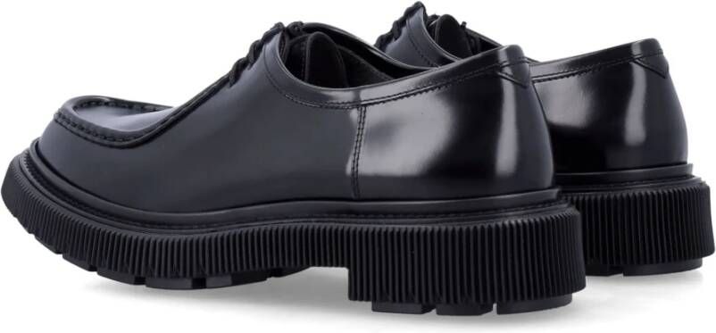 Adieu Paris Gepoetste Leren Derby Schoenen Black Heren