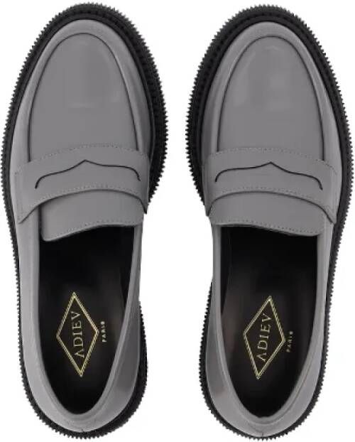 Adieu Paris Leather flats Gray Dames