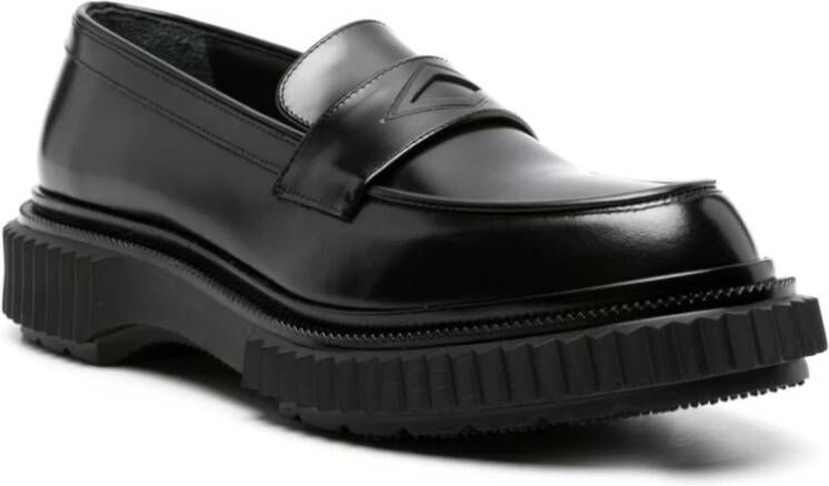 Adieu Paris Zwarte Leren Loafers Black Heren