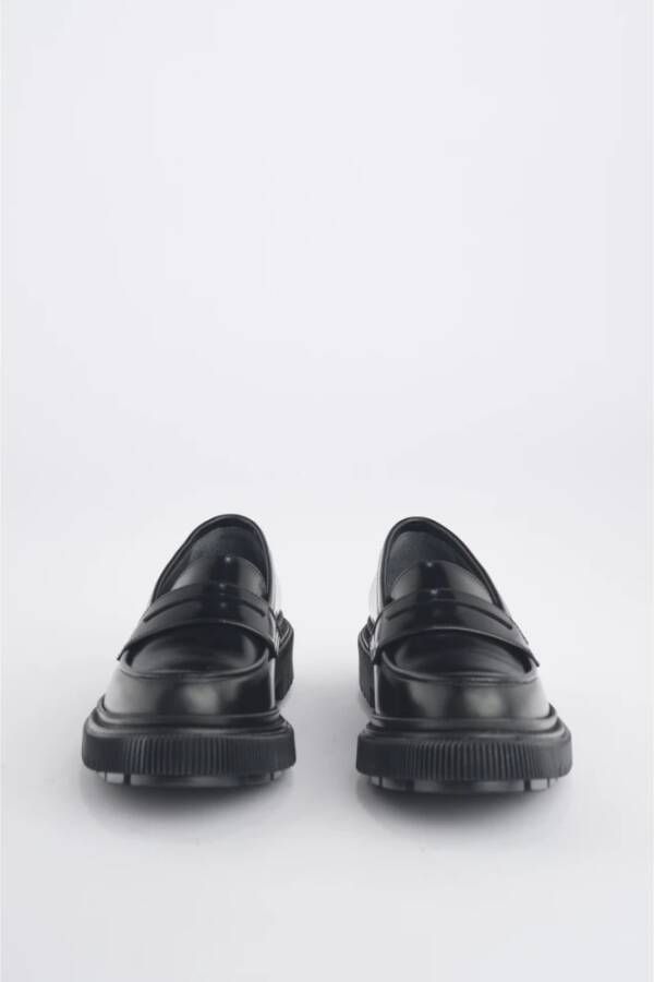 Adieu Paris Zwarte leren mocassin schoenen Black Dames