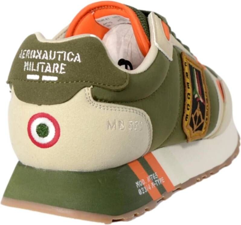 aeronautica militare Tricolori Running Sneakers Groen Multicolor Heren