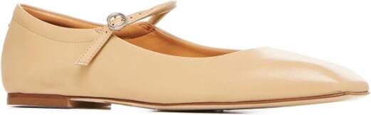 aeyde Beige Nappa Leren Ballet Flats Beige Dames