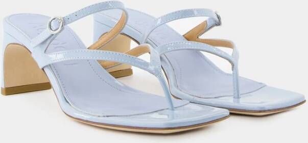 aeyde Blauwe Patentleren Instap Sandalen Blue Dames