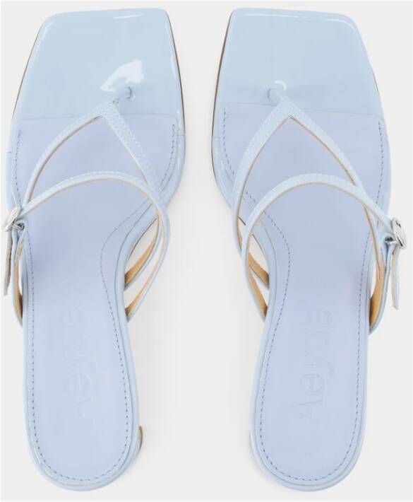 aeyde Blauwe Patentleren Instap Sandalen Blue Dames