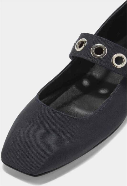 aeyde Eyelet Grosgrain Stijlvolle Schoen Blue Dames