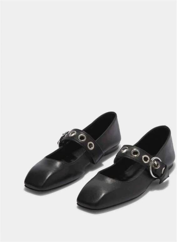 aeyde Eyelet Nappa Leren Schoenen Black Dames