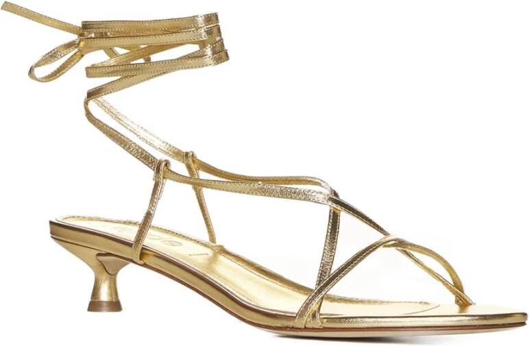 aeyde Gouden Sandalen Paige Stijl Beige Dames