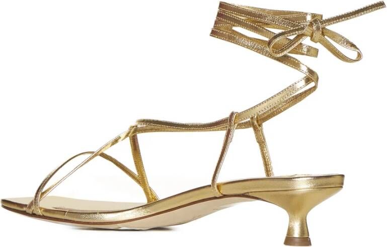 aeyde Gouden Sandalen Paige Stijl Beige Dames