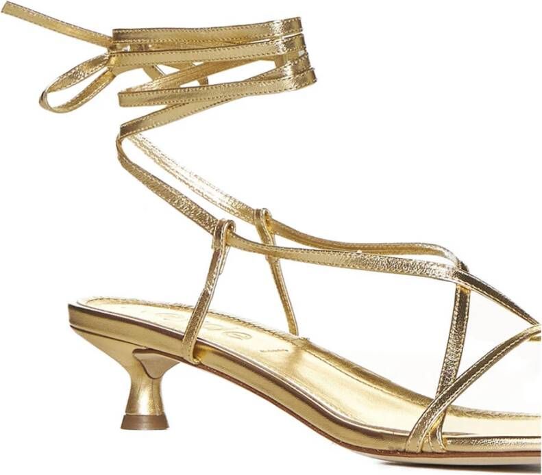 aeyde Gouden Sandalen Paige Stijl Beige Dames