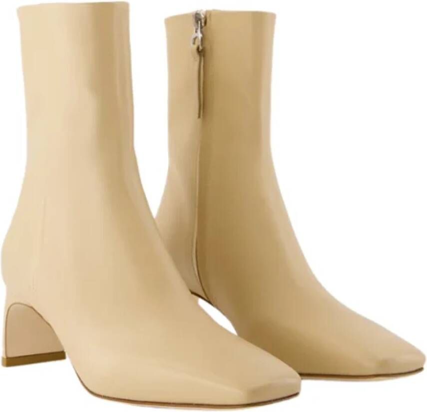 aeyde Leather boots Beige Dames