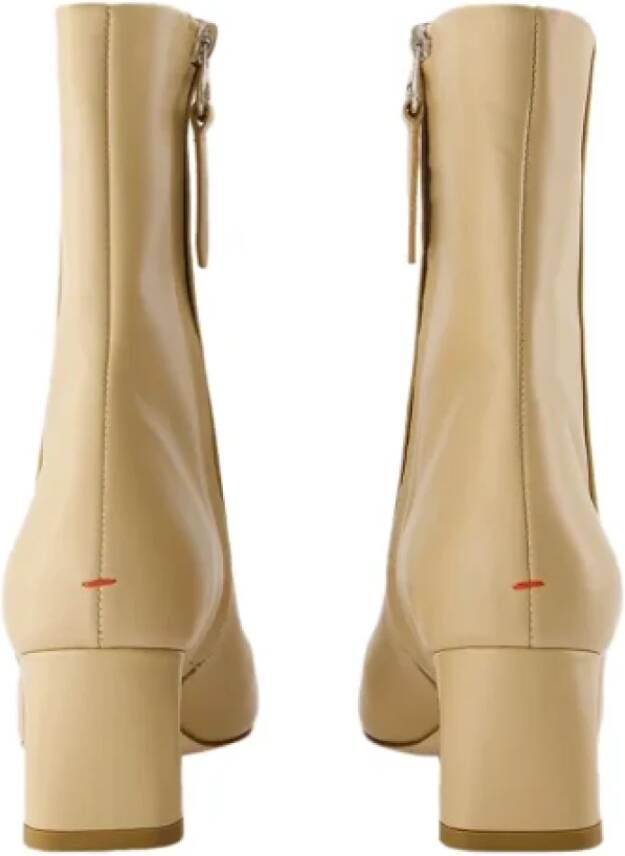 aeyde Leather boots Beige Dames