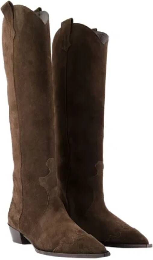 aeyde Leather boots Brown Dames