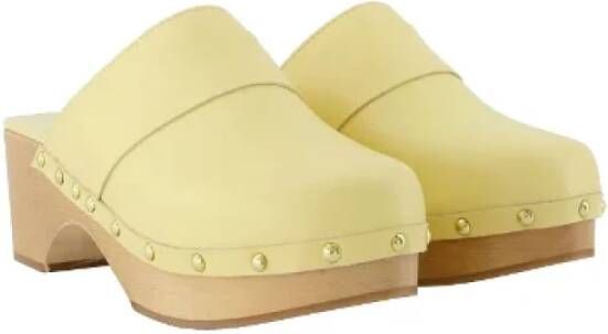 aeyde Leather flats Yellow Dames