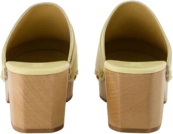 aeyde Leather flats Yellow Dames