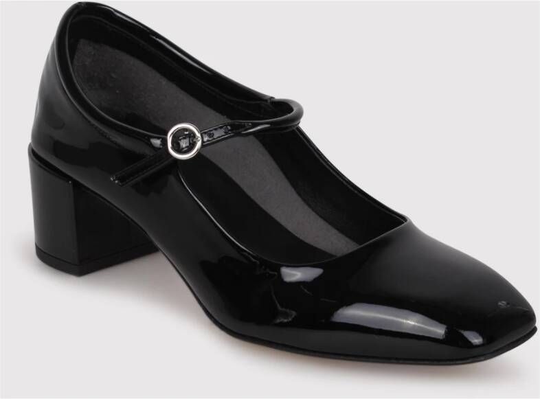 aeyde Leren Mary-Jane Pumps met Gesp Sluiting Black Dames