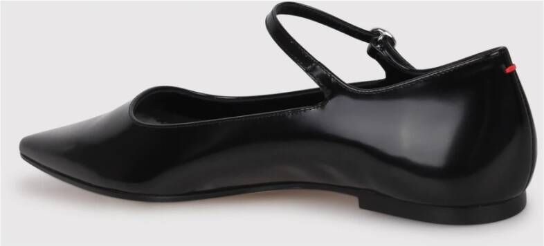 aeyde Oil-Slick Leren Mary-Jane Ballet Flats Black Dames