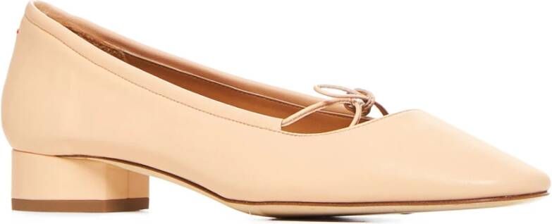 aeyde Puntige Neus Ballet Flats Perzik Roze Beige Dames