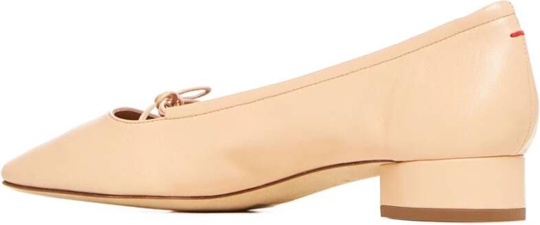 aeyde Puntige Neus Ballet Flats Perzik Roze Beige Dames