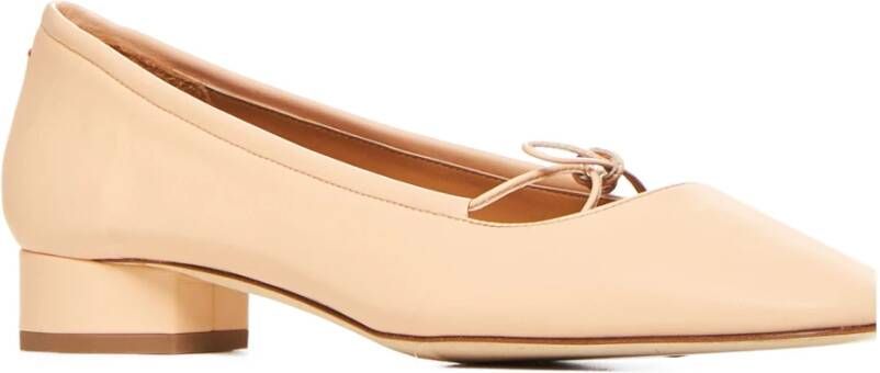 aeyde Puntige Neus Ballet Flats Perzik Roze Beige Dames