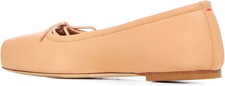 aeyde Vierkante Neus Ballet Flats Orange Dames