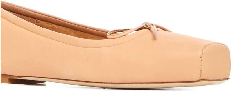 aeyde Vierkante Neus Ballet Flats Orange Dames