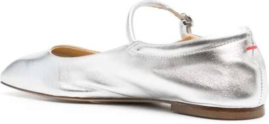 aeyde Zilver Metallic Vierkante Neus Gesp Schoenen Gray Dames