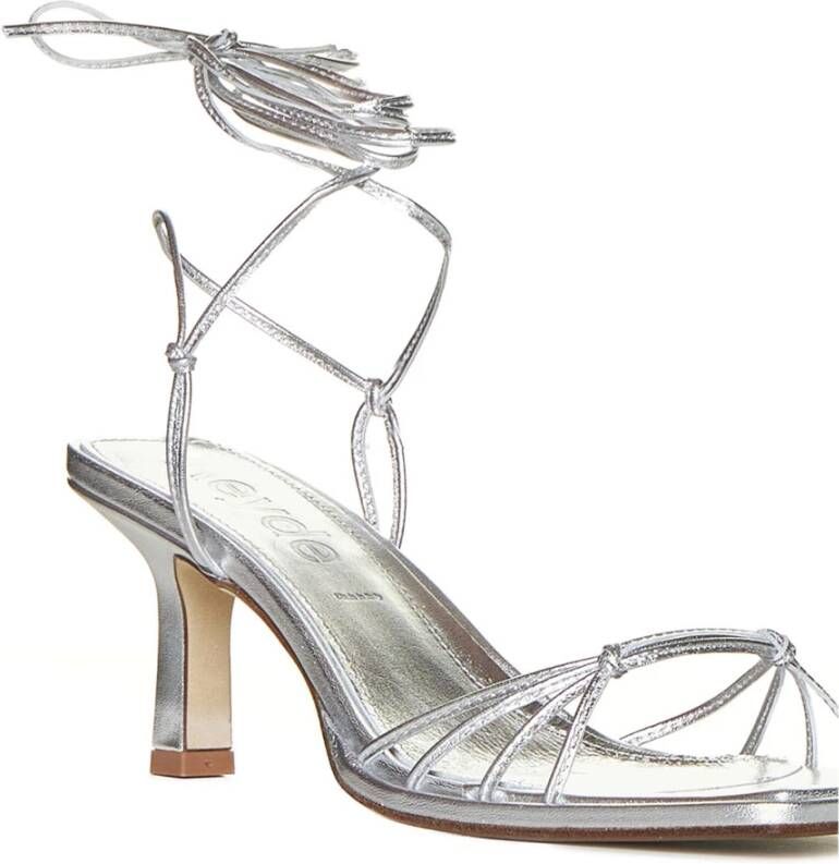 aeyde Zilveren Sandalen Roda Gray Dames