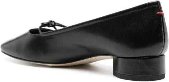 aeyde Zwarte Leren Ballerina Pumps Black Dames