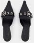 Aeyde Zwarte leren puntige neus sandalen Black Dames - Thumbnail 4