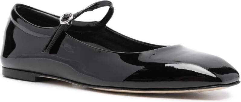 aeyde Zwarte Patent Mary-Jane Ballerina Schoenen Black Dames