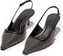 Aeyde Zwarte slingback pumps met strass Black Dames - Thumbnail 2