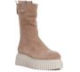 AGL Beige suède enkellaars witte zool Beige Dames - Thumbnail 2